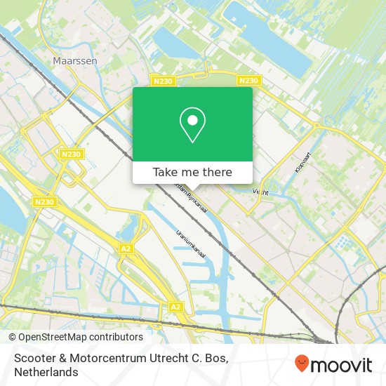 Scooter & Motorcentrum Utrecht C. Bos kaart