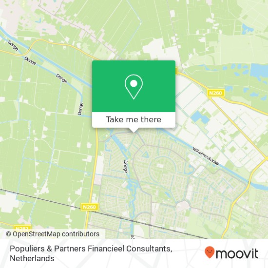 Populiers & Partners Financieel Consultants kaart