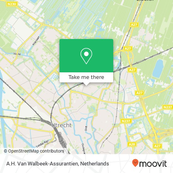 A.H. Van Walbeek-Assurantien kaart