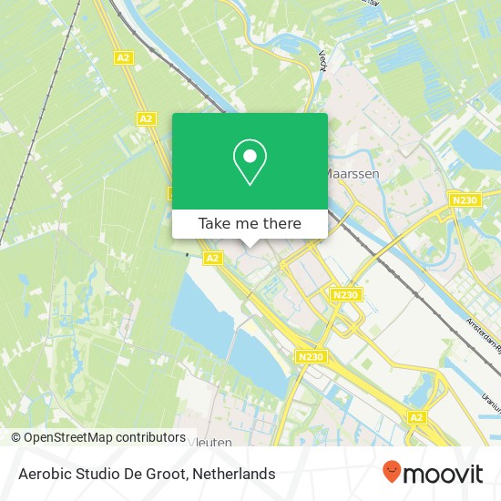 Aerobic Studio De Groot kaart