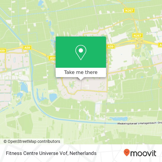 Fitness Centre Universe Vof kaart