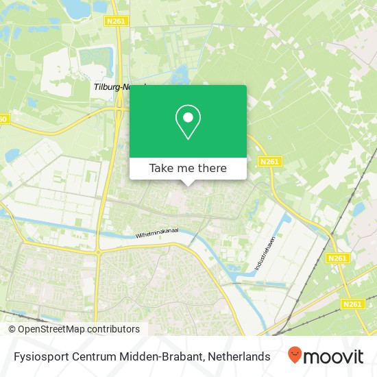 Fysiosport Centrum Midden-Brabant kaart