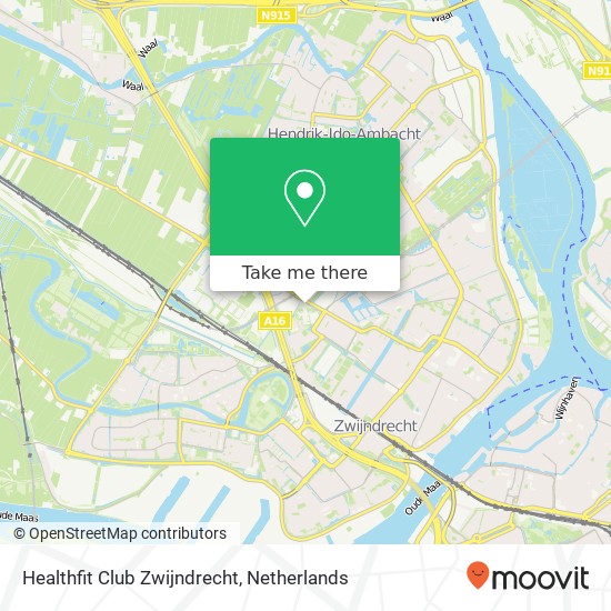 Healthfit Club Zwijndrecht kaart