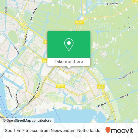 Sport En Fitnescentrum Nieuwendam kaart