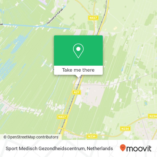 Sport Medisch Gezondheidscentrum kaart