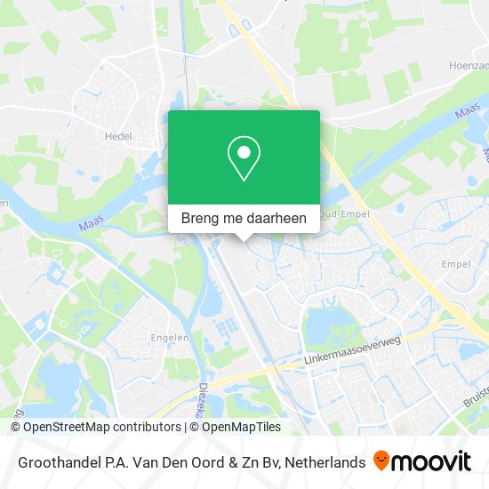 Groothandel P.A. Van Den Oord & Zn Bv kaart