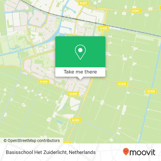 Basisschool Het Zuiderlicht kaart