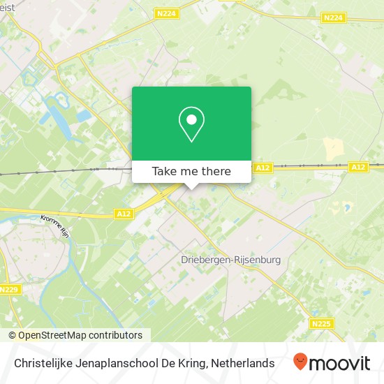 Christelijke Jenaplanschool De Kring kaart