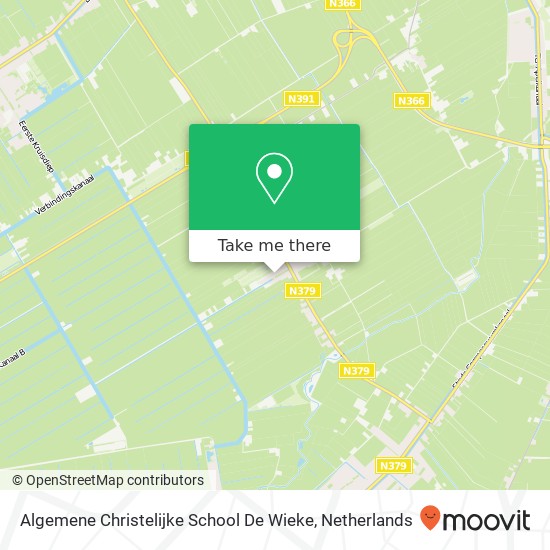 Algemene Christelijke School De Wieke kaart