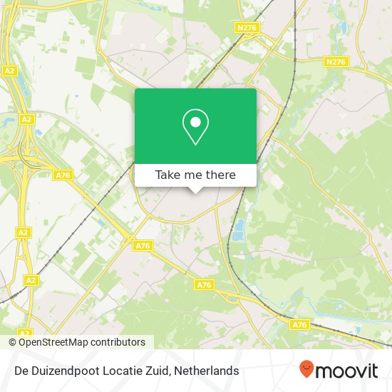 De Duizendpoot Locatie Zuid kaart