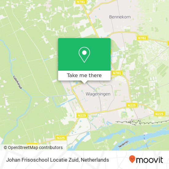 Johan Frisoschool Locatie Zuid kaart