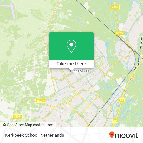 Kerkbeek School kaart