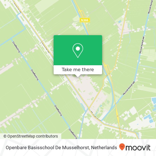 Openbare Basisschool De Musselhorst kaart