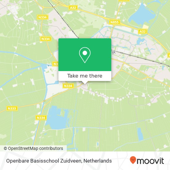 Openbare Basisschool Zuidveen kaart