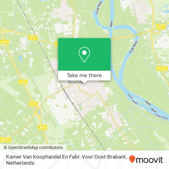 Kamer Van Koophandel En Fabr. Voor Oost-Brabant kaart