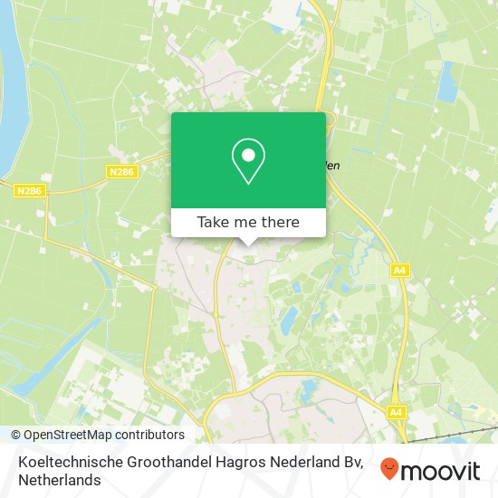 Koeltechnische Groothandel Hagros Nederland Bv kaart