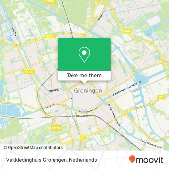 Vakkledinghuis Groningen kaart