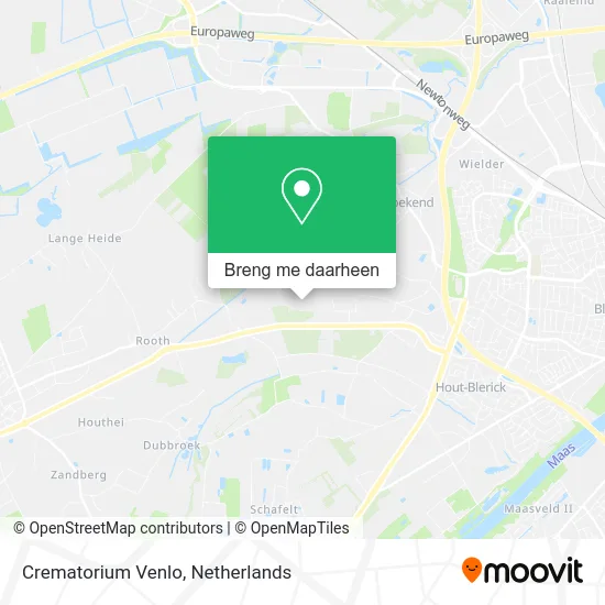 Crematorium Venlo kaart