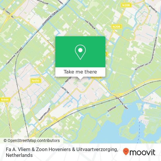 Fa A. Vliem & Zoon Hoveniers & Uitvaartverzorging kaart
