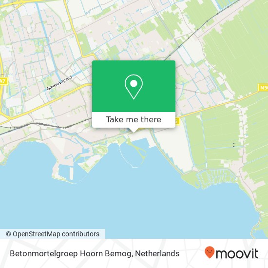 Betonmortelgroep Hoorn Bemog kaart