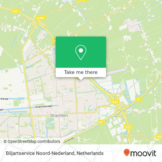 Biljartservice Noord-Nederland kaart