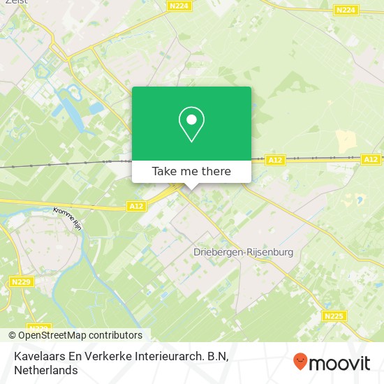 Kavelaars En Verkerke Interieurarch. B.N kaart