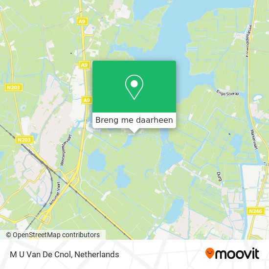 M U Van De Cnol kaart