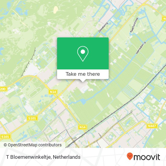 T Bloemenwinkeltje kaart