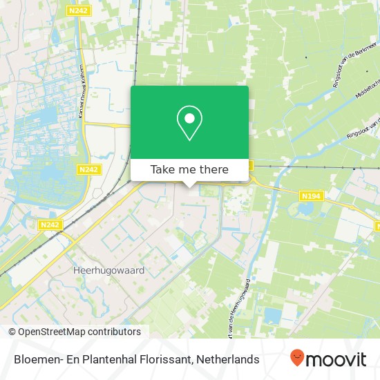 Bloemen- En Plantenhal Florissant kaart
