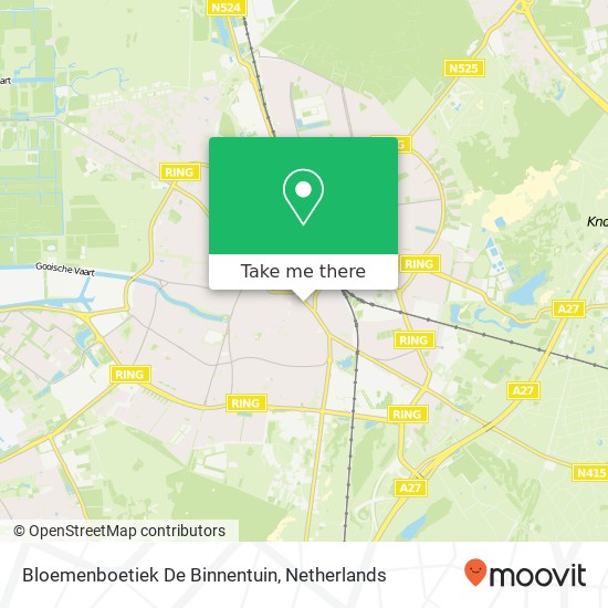 Bloemenboetiek De Binnentuin kaart