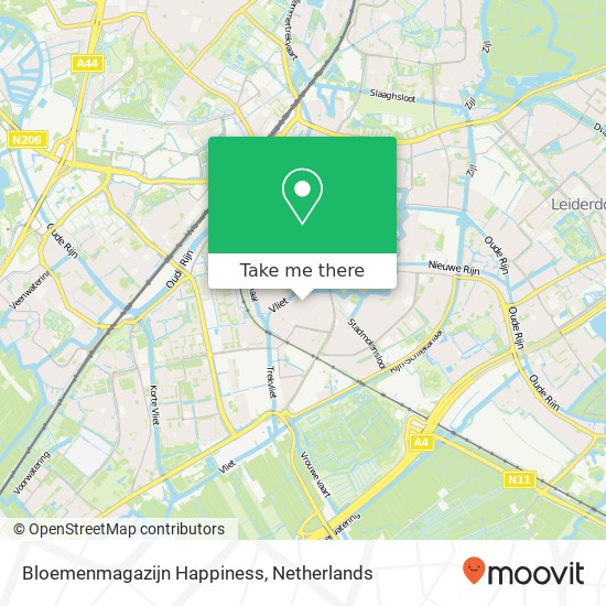 Bloemenmagazijn Happiness kaart