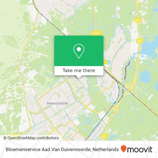 Bloemenservice Aad Van Duivenvoorde kaart