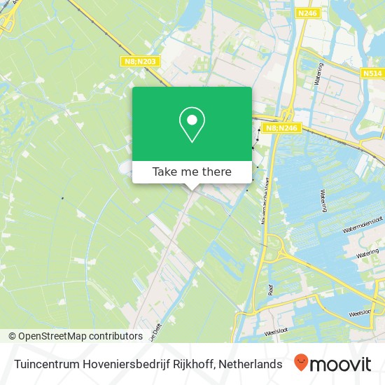 Tuincentrum Hoveniersbedrijf Rijkhoff kaart