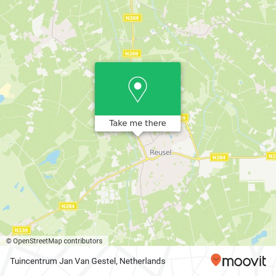 Tuincentrum Jan Van Gestel kaart