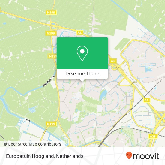 Europatuin Hoogland kaart