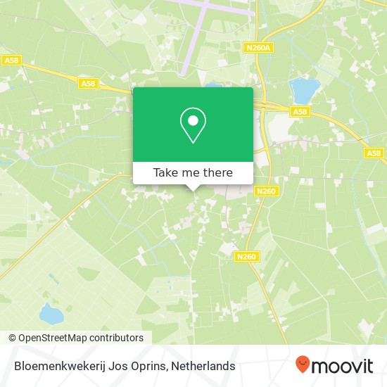 Bloemenkwekerij Jos Oprins kaart