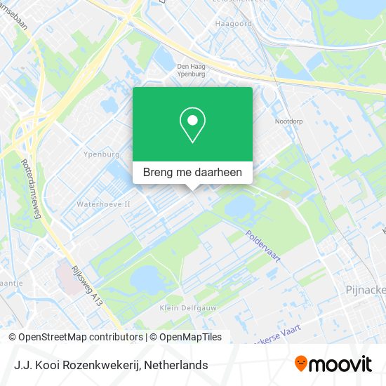J.J. Kooi Rozenkwekerij kaart