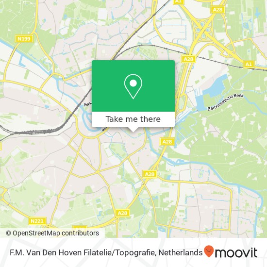 F.M. Van Den Hoven Filatelie / Topografie kaart