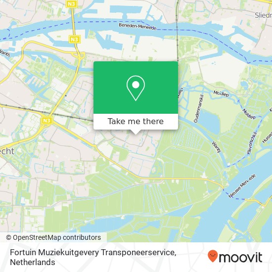 Fortuin Muziekuitgevery Transponeerservice kaart