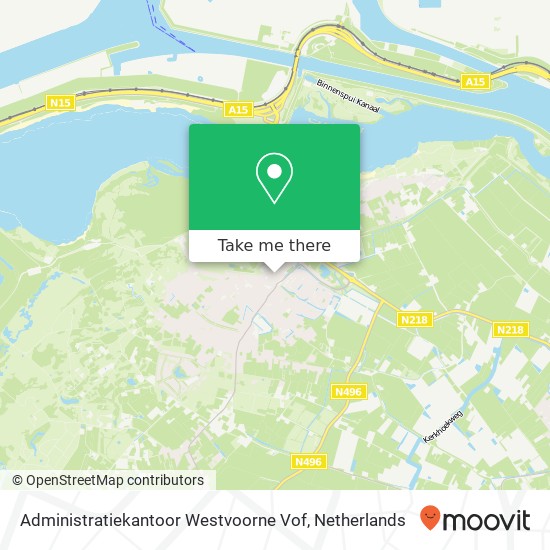 Administratiekantoor Westvoorne Vof kaart