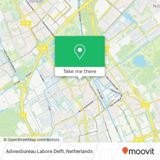 Adviesbureau Labore Delft kaart