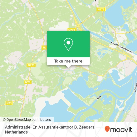 Administratie- En Assurantiekantoor B. Zeegers kaart