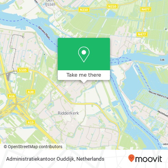 Administratiekantoor Ouddijk kaart