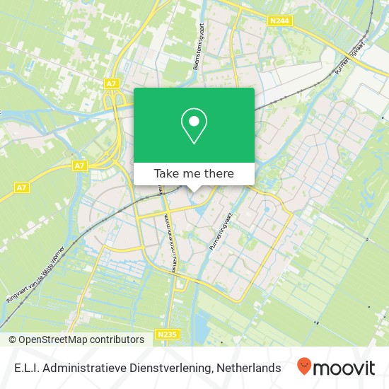 E.L.I. Administratieve Dienstverlening kaart