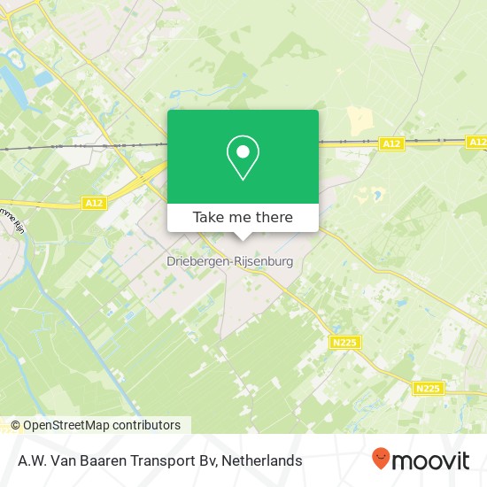 A.W. Van Baaren Transport Bv kaart