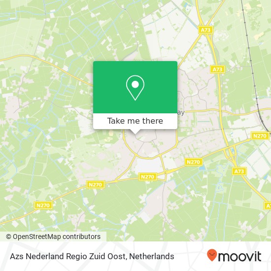 Azs Nederland Regio Zuid Oost kaart