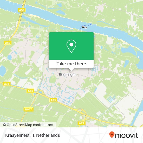 Kraayennest, 'T kaart