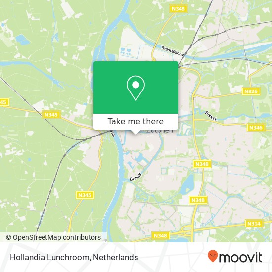 Hollandia Lunchroom kaart