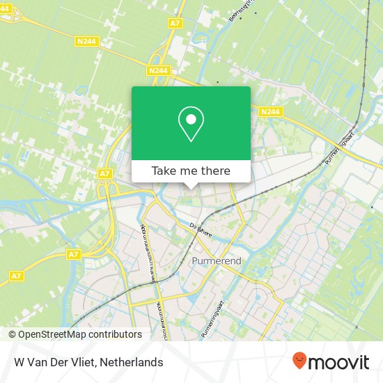 W Van Der Vliet kaart