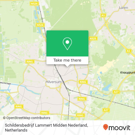 Schildersbedrijf Lammert Midden Nederland kaart